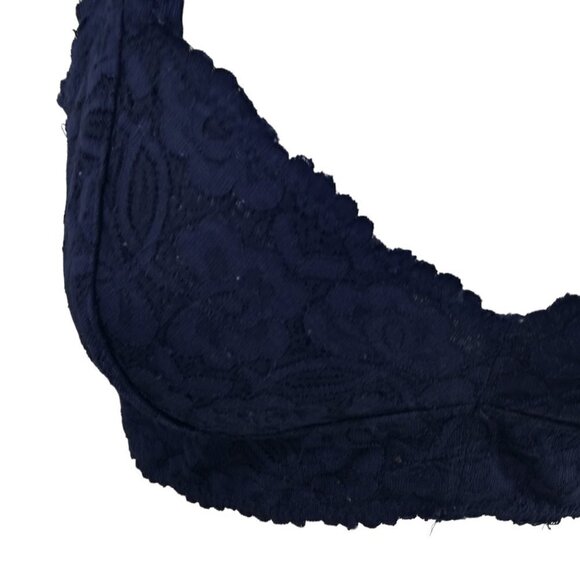Intimately Free People Blue Gray Lace Bralette Size M Stretch Bra Racerback 2 - Picture 4 of 15